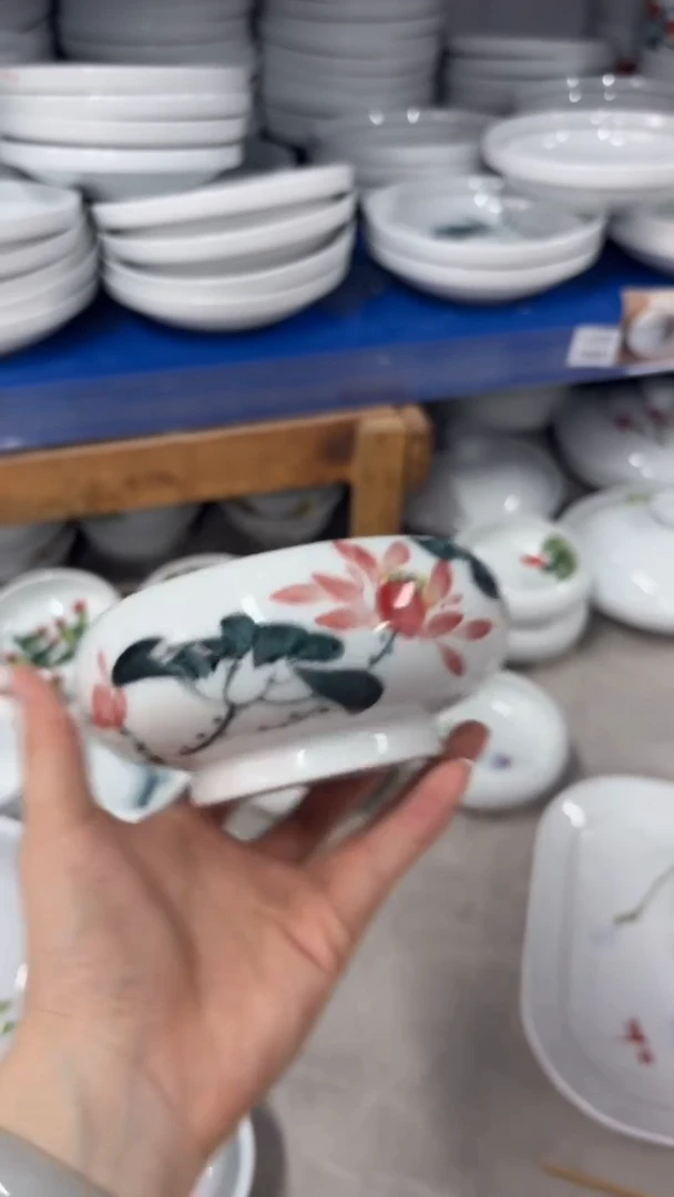 瓷片景德镇高温陶瓷食品级手绘釉中彩-窝窝碗