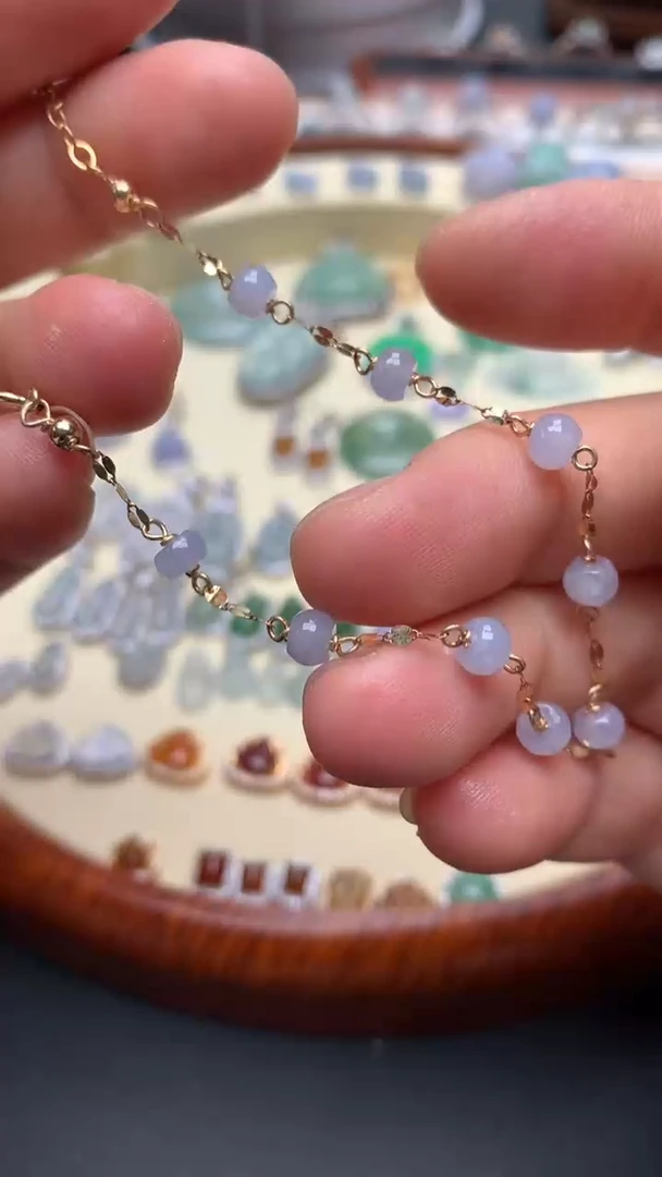 【闪购商品】翡翠手链合金翡翠镶嵌手链