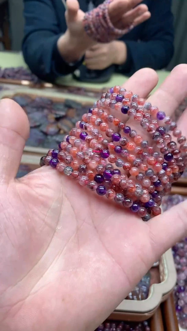 未镶嵌手串水晶超七手串  多样性发一