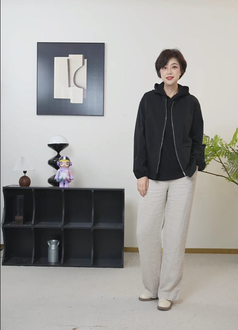 【U.M】月下木耳边小A摆纯色显瘦夹克外套