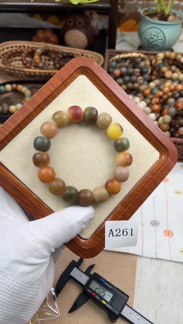 手串菩提根/象牙果a261卡15 干磨瑕疵泡泡糖