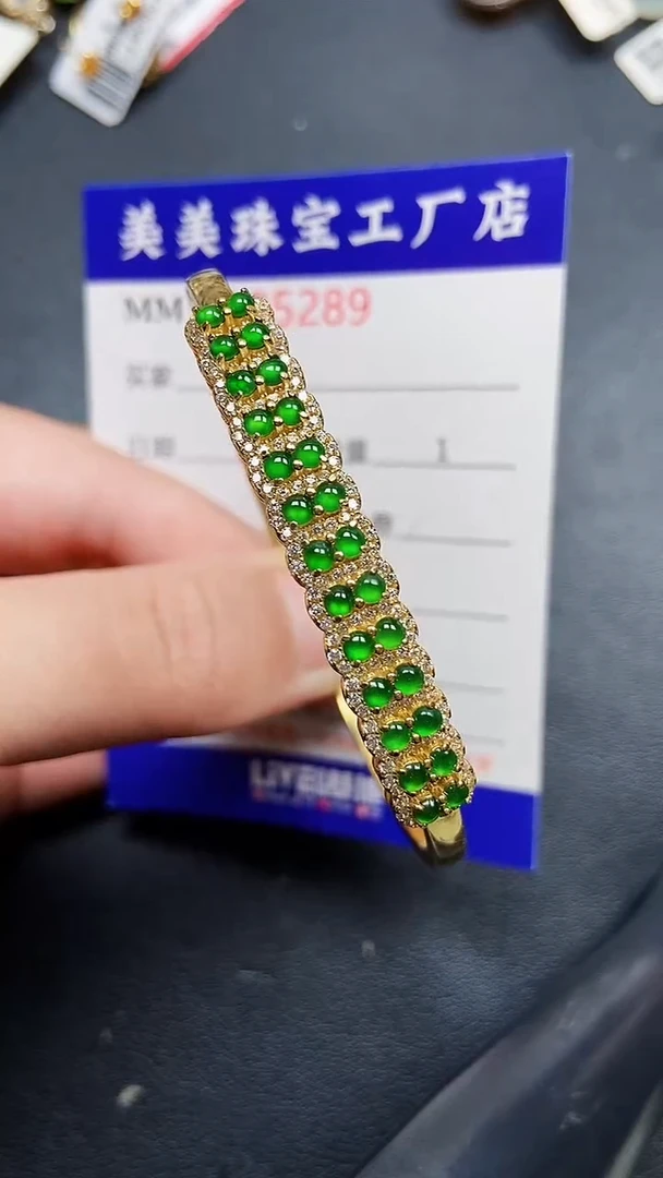 颈饰银S925镶嵌翡翠5289