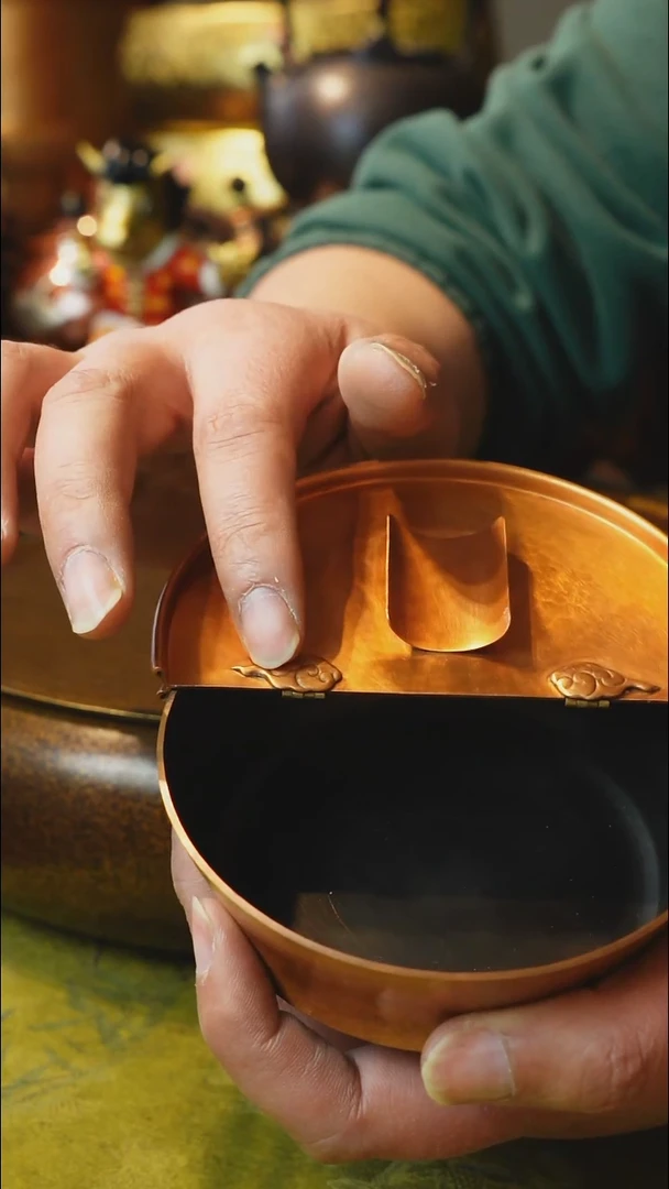 纯紫铜烟灰缸【冲之雅器】