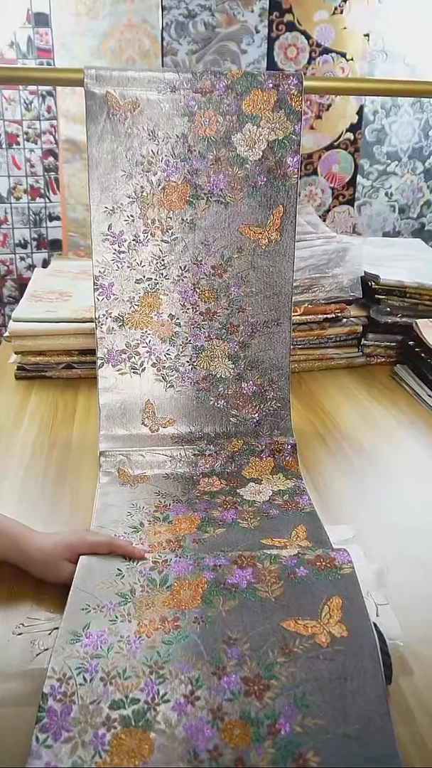 【闪购商品】织绣93 六通彩金蝴蝶花卉特价