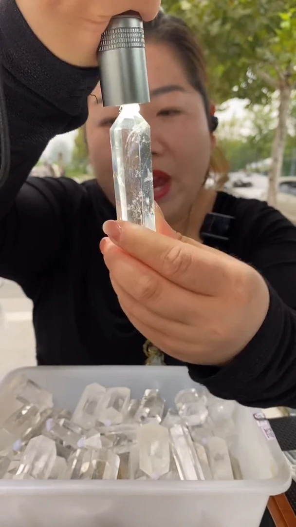 未镶嵌珠宝半成品水晶白水晶柱子D92多样性发其一60-70