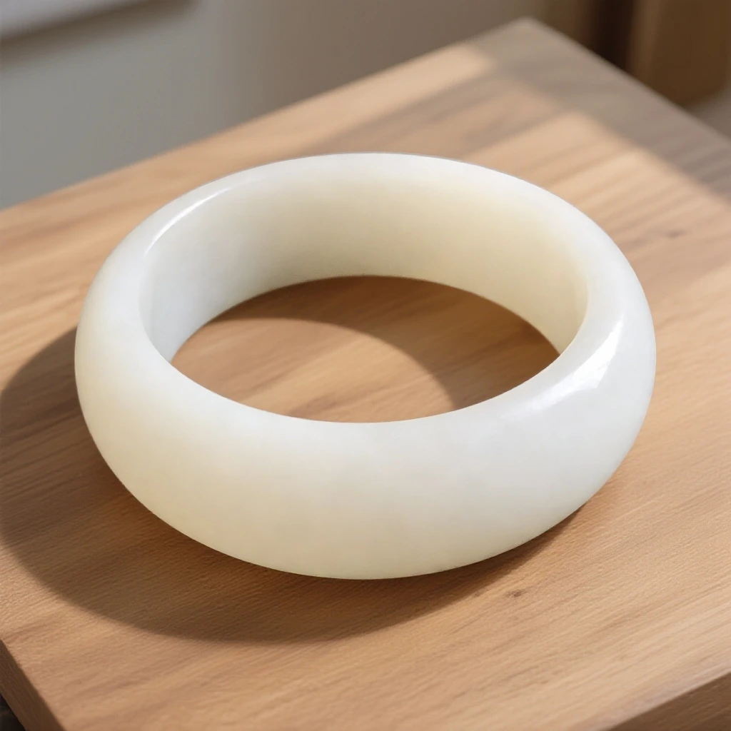 【抖音质检先鉴后发 一物一证书】保正品天然和田玉白玉轮胎手镯