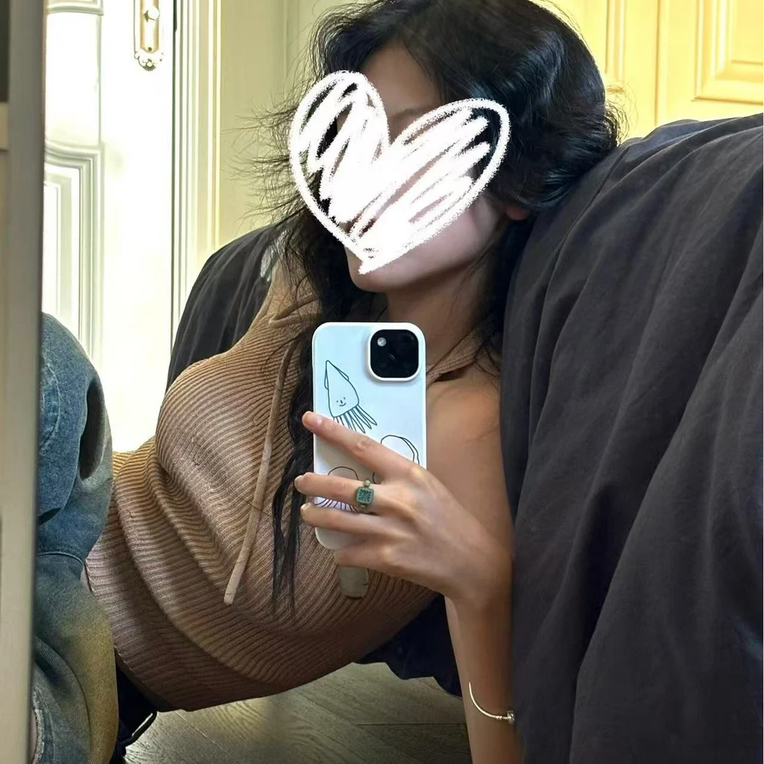 甜粿妹妹 春夏 明星同款 轻量感混纺绑带挂脖针织背心