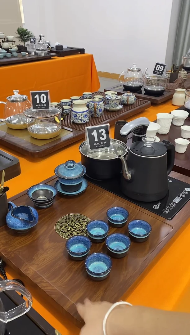 60*44茶盘一整套送茶具送烧水壶
