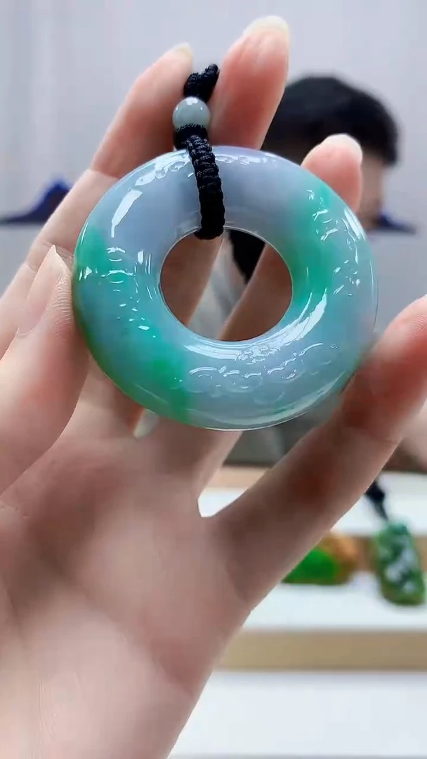 未镶嵌定制翡翠4917zm-毛货挂件扣子203