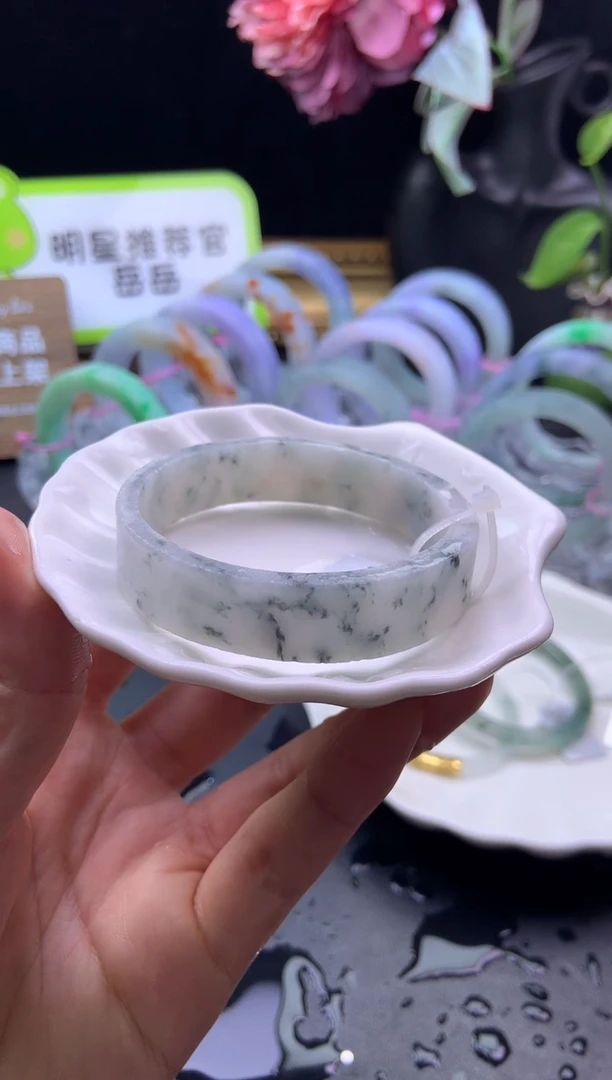 未镶嵌手镯定制翡翠53-55「定制不退不换」