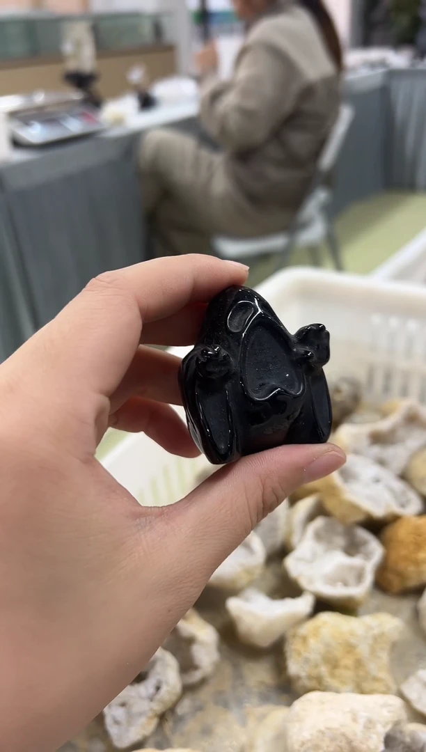 未镶嵌黑曜岩珠宝奇石C409