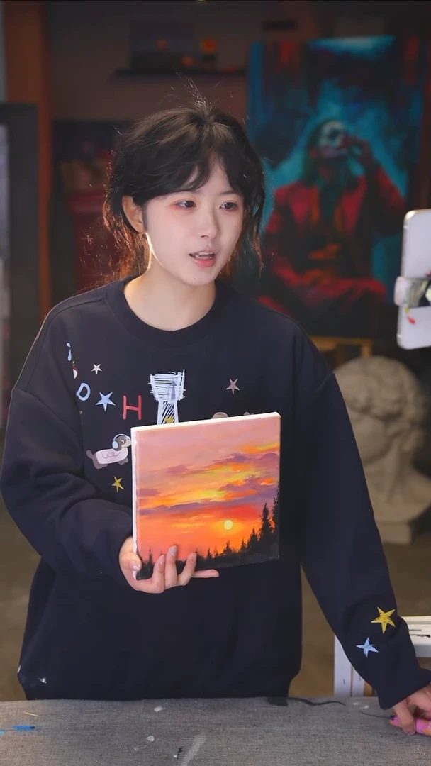 油画风*谙帆船丙烯画纯手绘