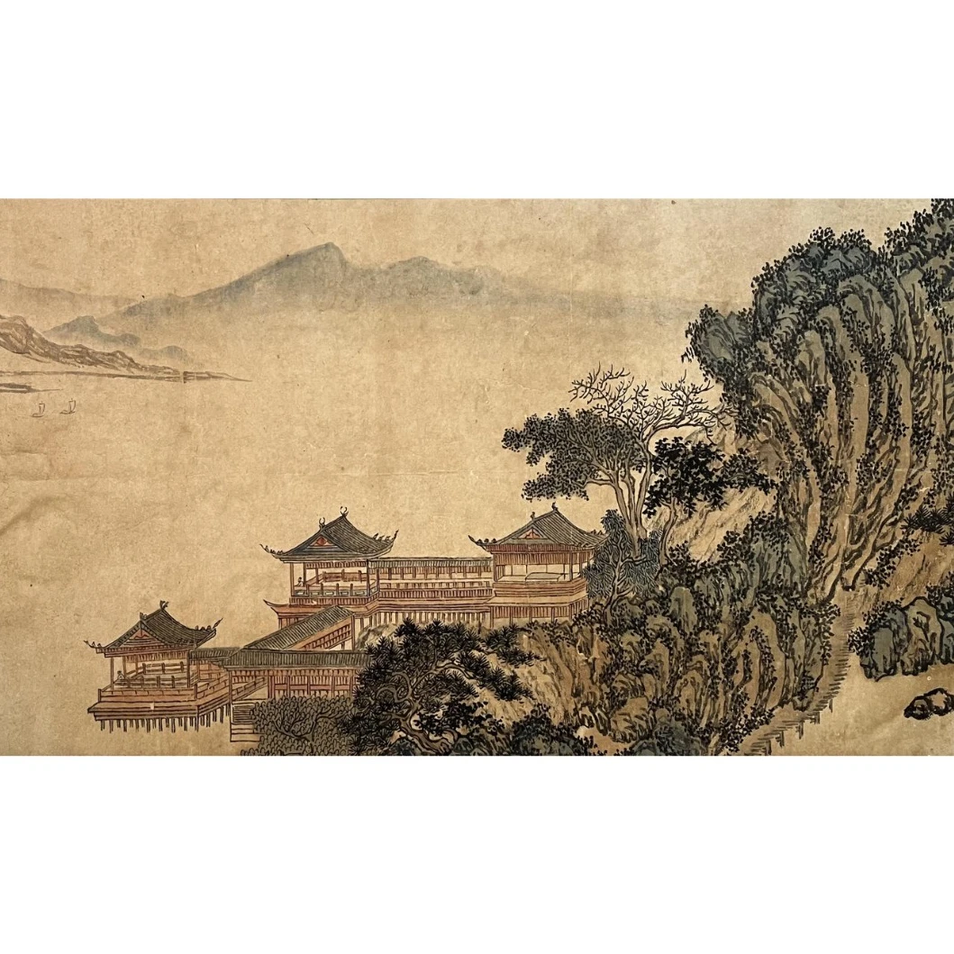 【辽拍】V240112-2-179《山水》（1.2平尺）绢本镜片 yy1217t