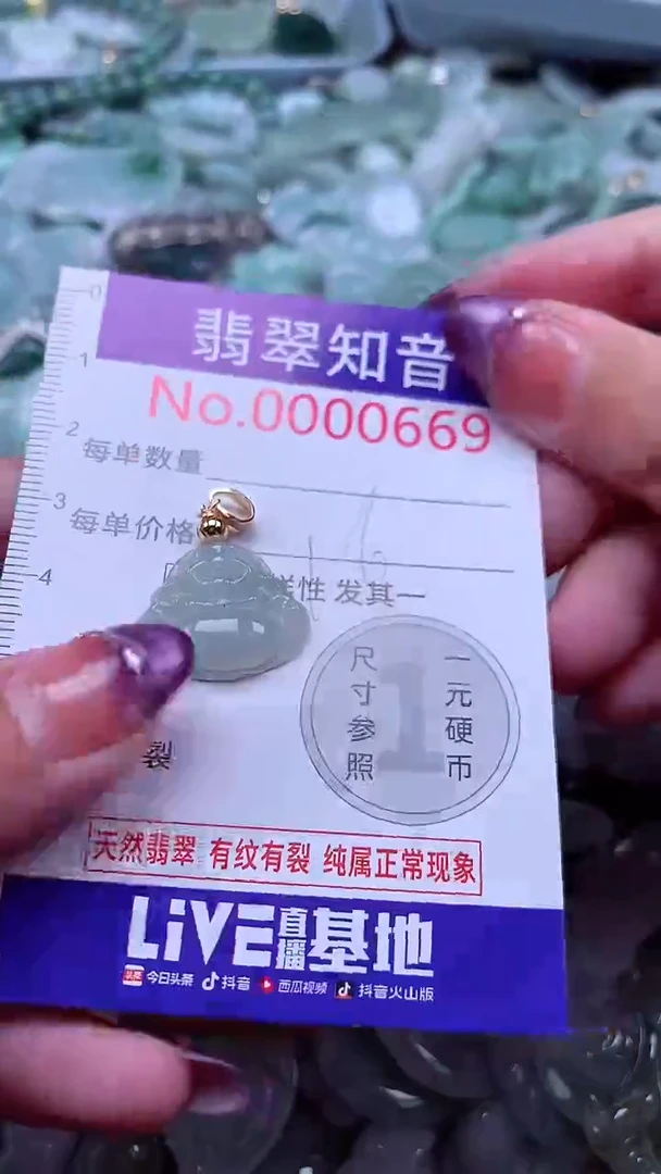 翡翠未镶嵌吊坠(不含链)669