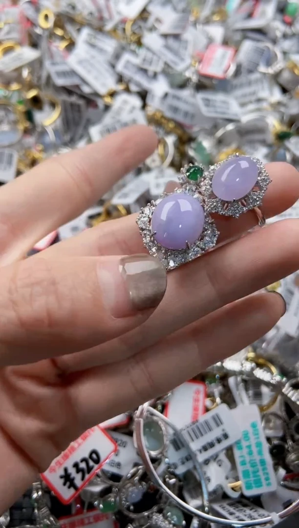 翡翠戒指银S925镶嵌222----3