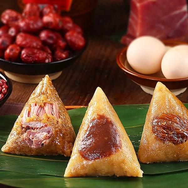 嘉兴口味手工粽鲜肉蜜枣豆沙蛋黄每款8只
