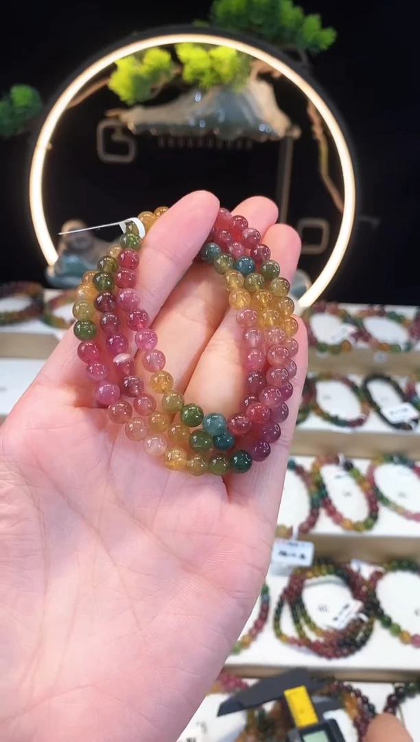 手链未镶嵌碧玺G2138三圈颜色微差