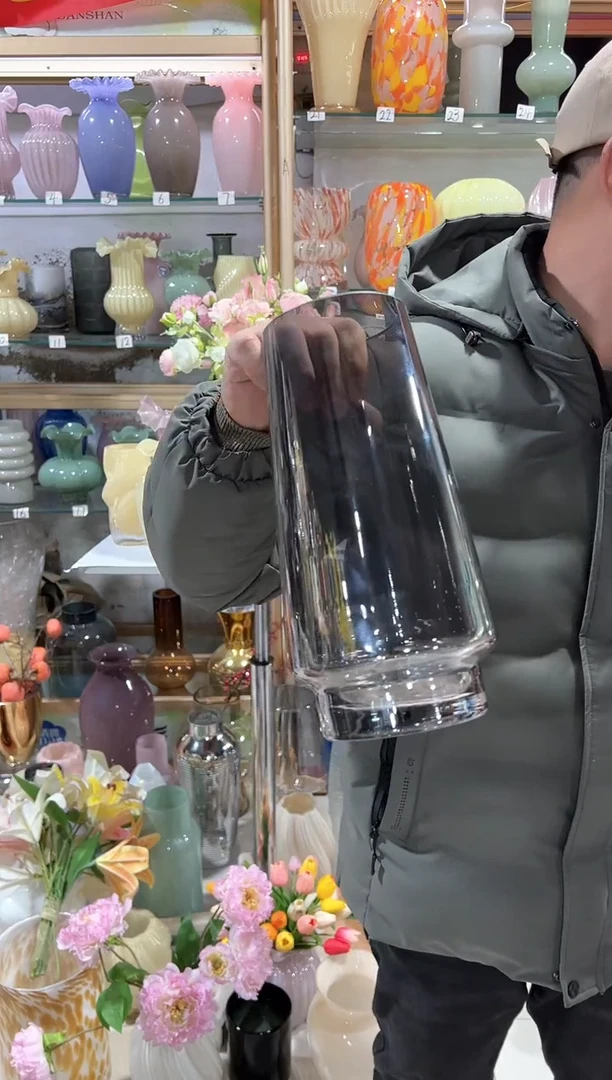 【闪购商品】无铅玻璃银色花瓶