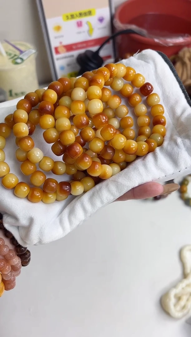 手串菩提根/象牙果沐t19枫糖玉化桶珠10*11mm手串