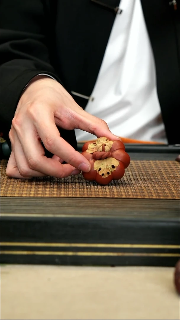 【闪购商品】紫砂茶壶8南瓜茶宠 红