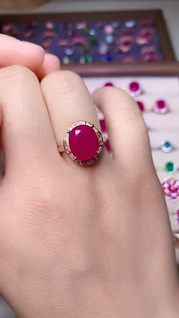 【闪购商品】红宝石戒指银S925镶嵌000