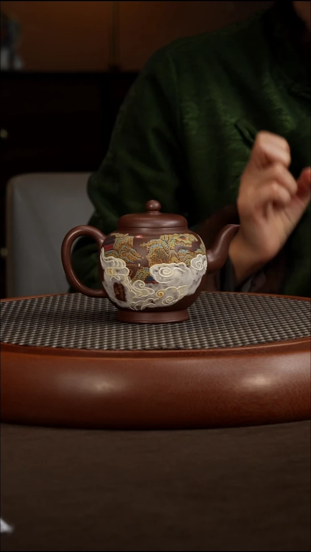 茶壶紫砂【P044】高士 220c  XY