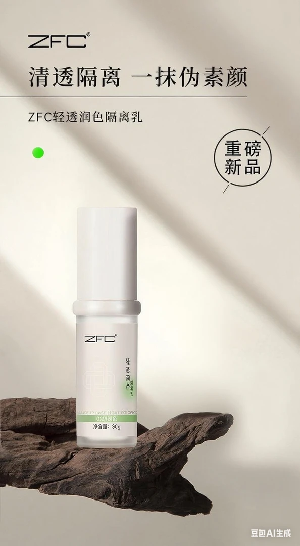 ZFC清透绿色润色隔离乳