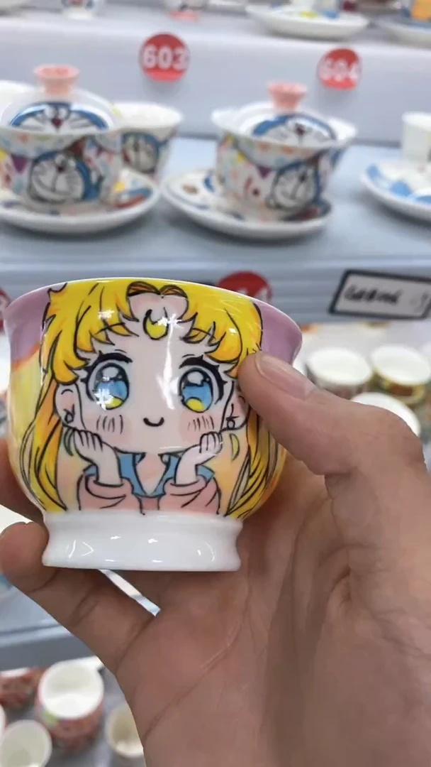 高温釉下彩纯手工手绘陶瓷
