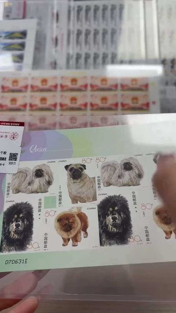 犬小版张不干胶无齿