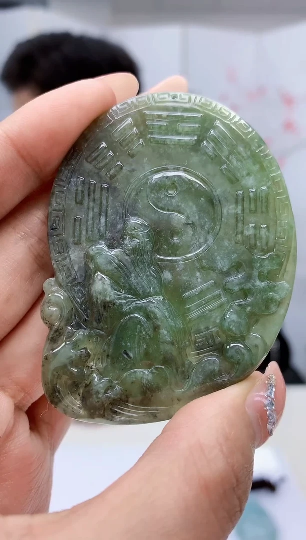 【闪购商品】定制翡翠未镶嵌4917MM-毛货挂件71