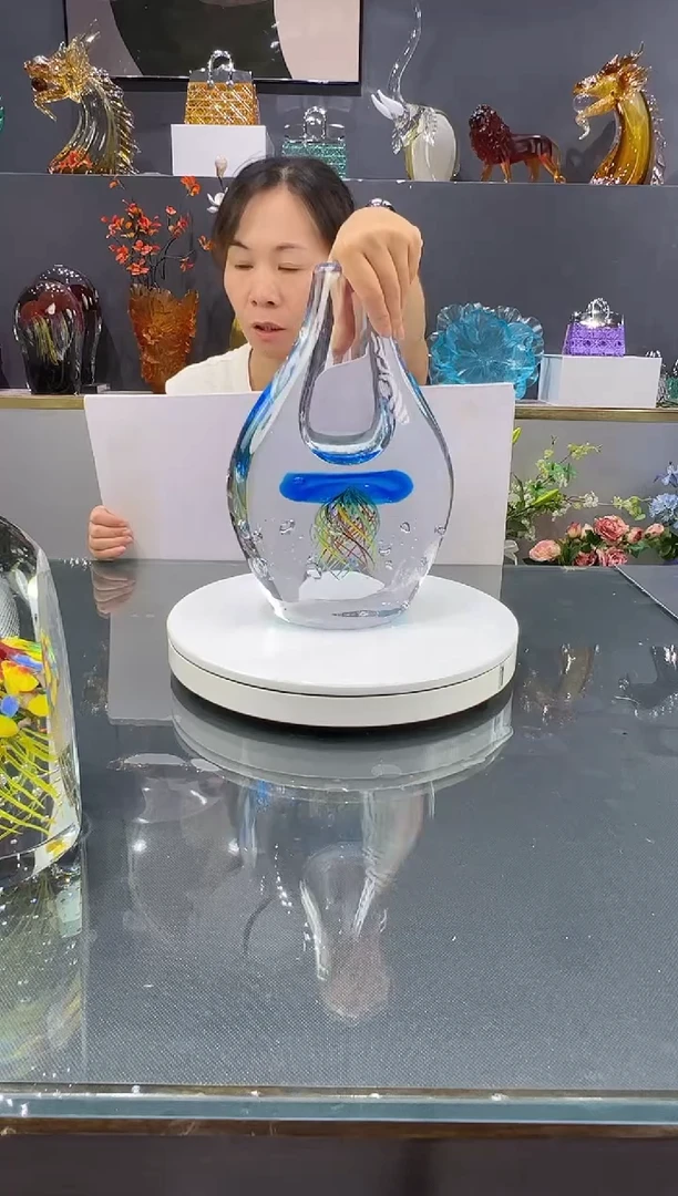 琉璃水晶琉璃摆件1个  孤品