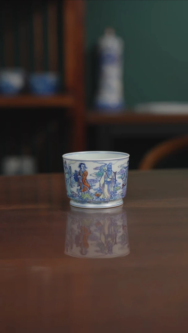 空山明月 新斗彩 八仙