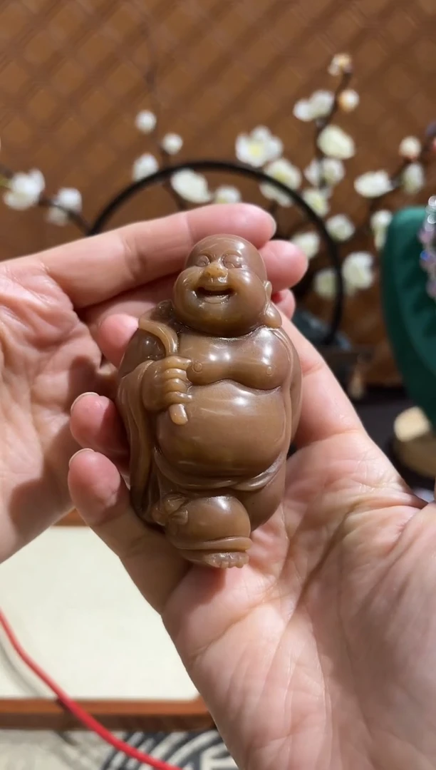 【闪购商品】石英质玉（金丝玉）摆件未镶嵌佛公摆件