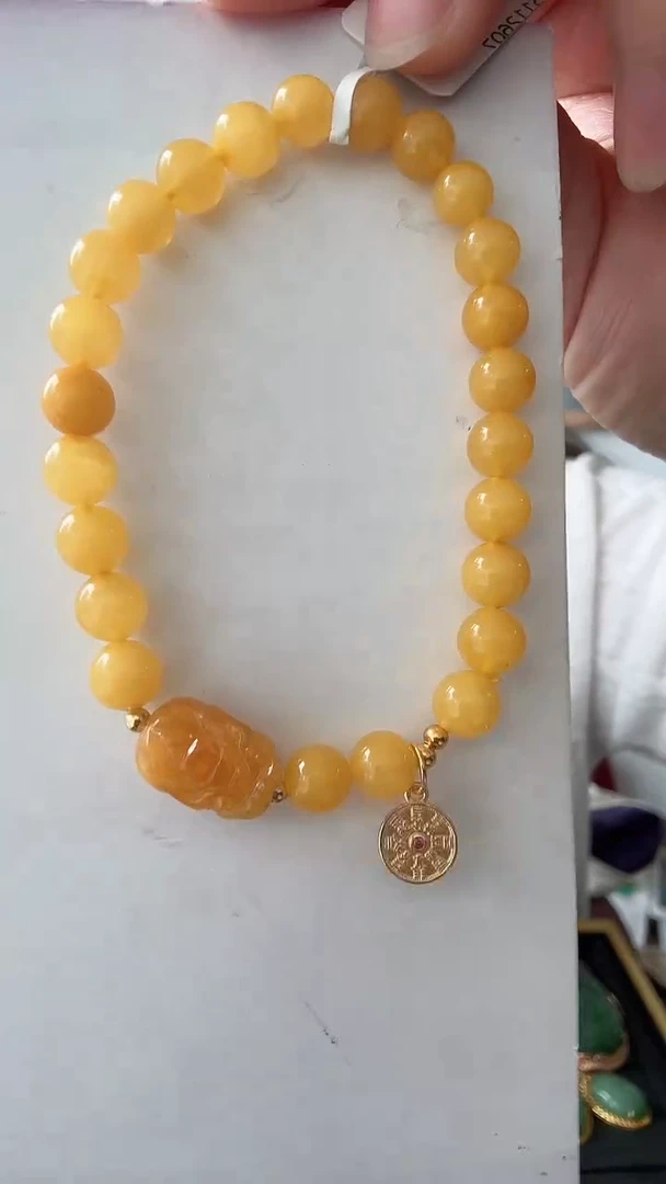 裸石蜜蜡未镶嵌荣倩手串