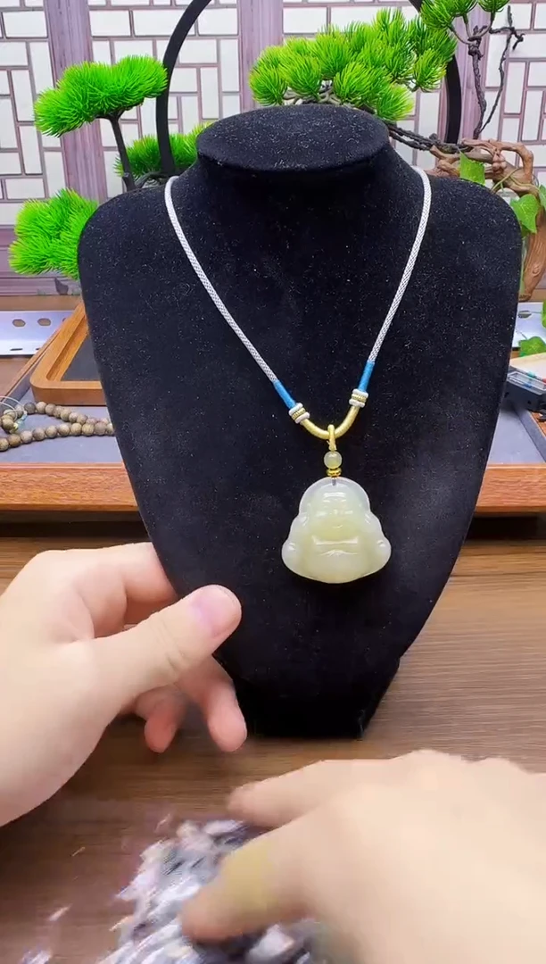 颈饰14K金镶嵌和田玉X203