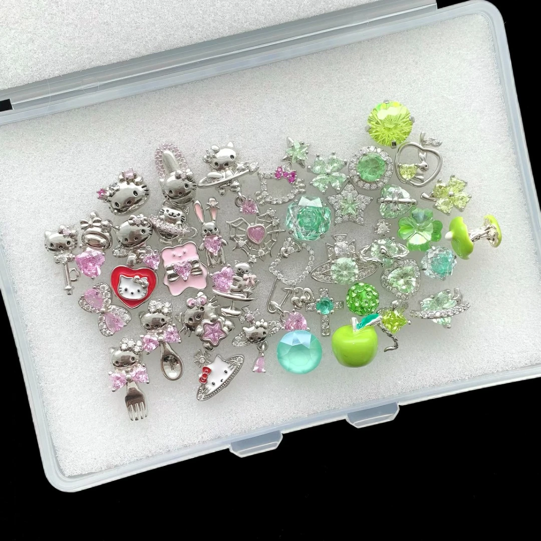 钛钢耳饰 青涩初恋RINGRING商店绿色系粉色系耳骨钉耳饰耳钉