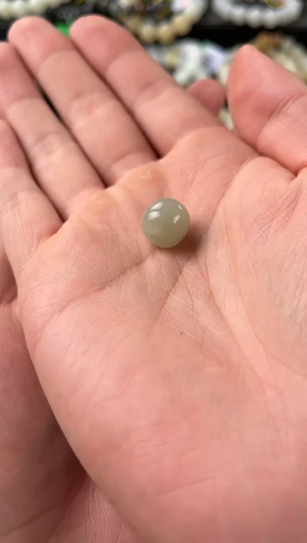 【闪购商品】和田玉单珠未镶嵌青白单珠补发微色差