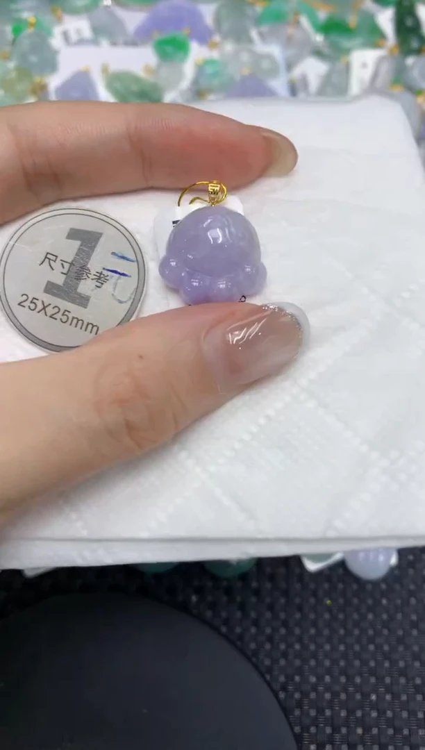 颈饰18K金镶嵌翡翠1111111