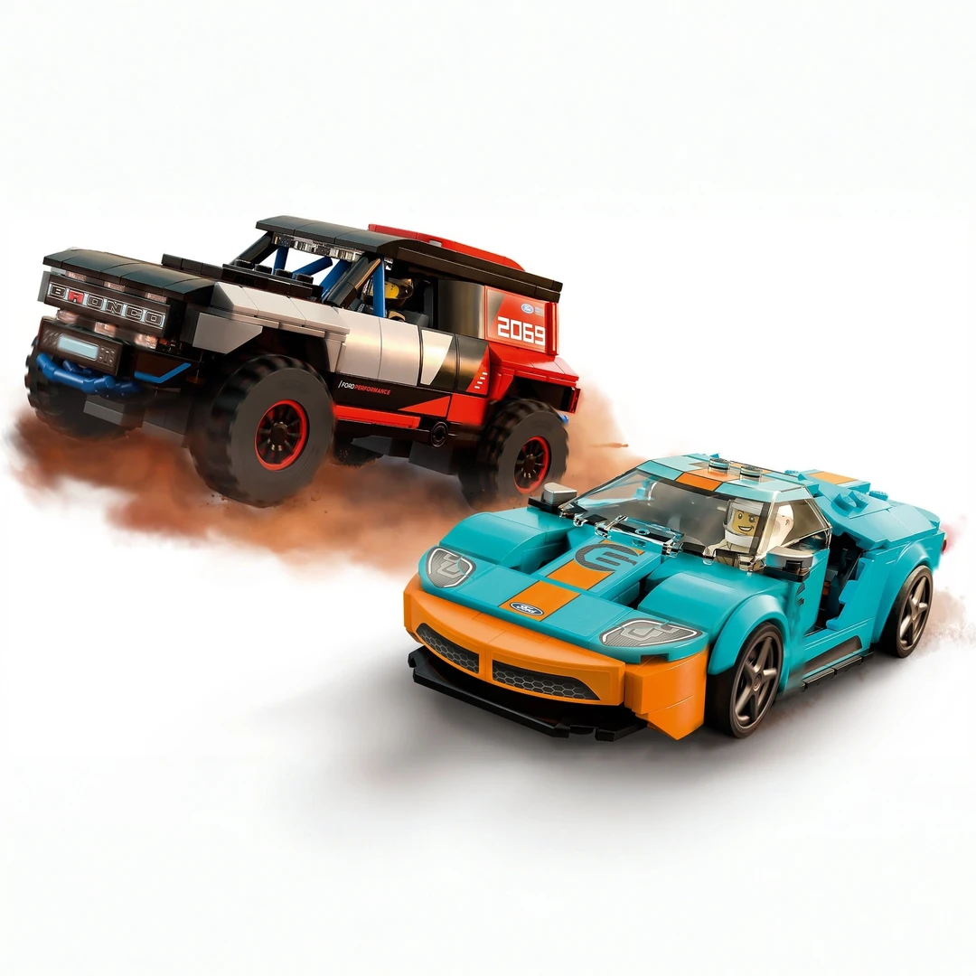 超级赛车76905福特GR跑车与野马积木(展品回盒)