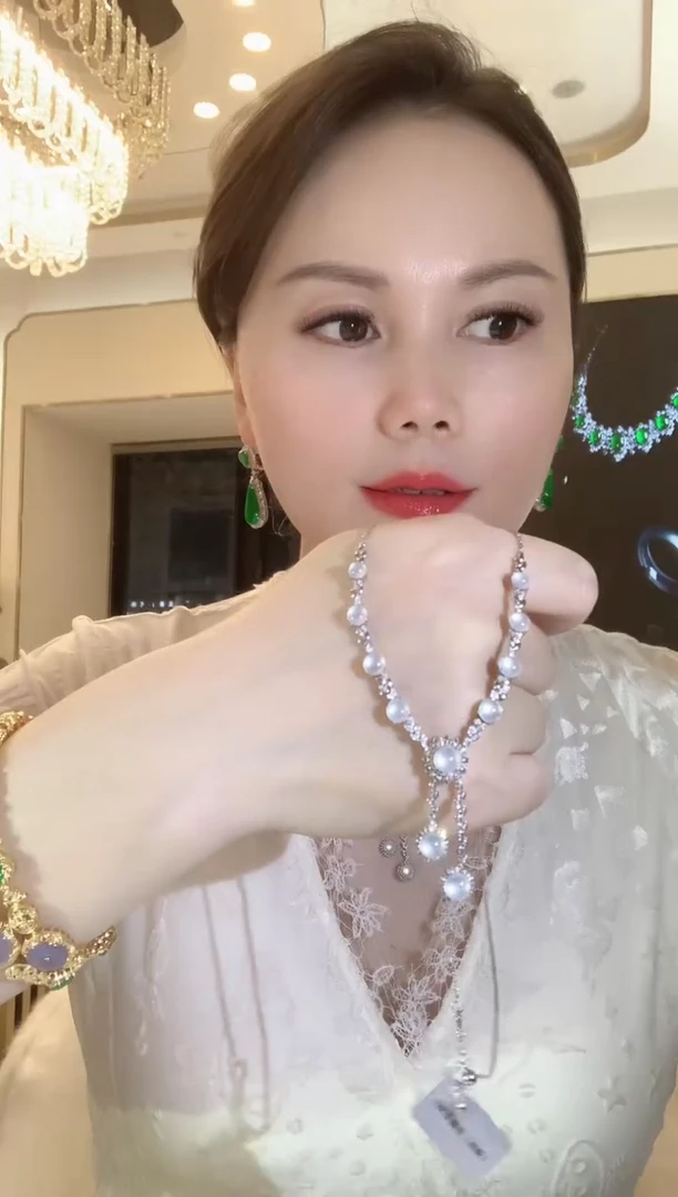 套链18K金镶嵌翡翠A77 多样性发货一件