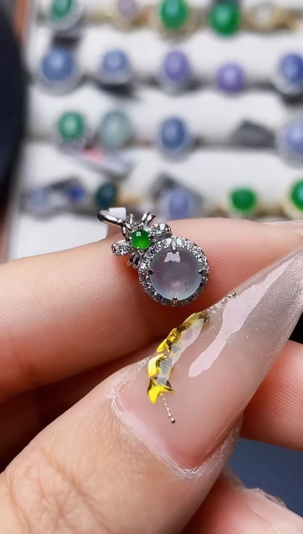 银S925镶嵌戒指翡翠1754