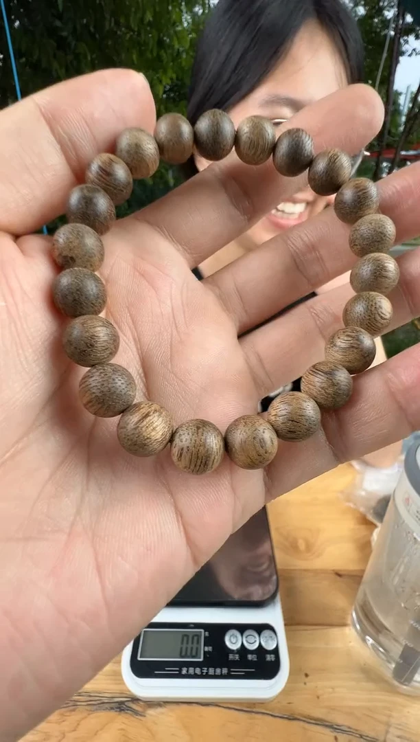 沉香手串09文莱黑棋单圈圆珠多样性发一