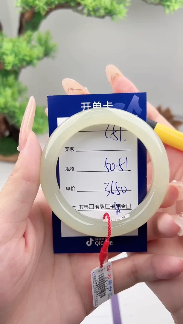 未镶嵌手镯和田玉微色差C51
