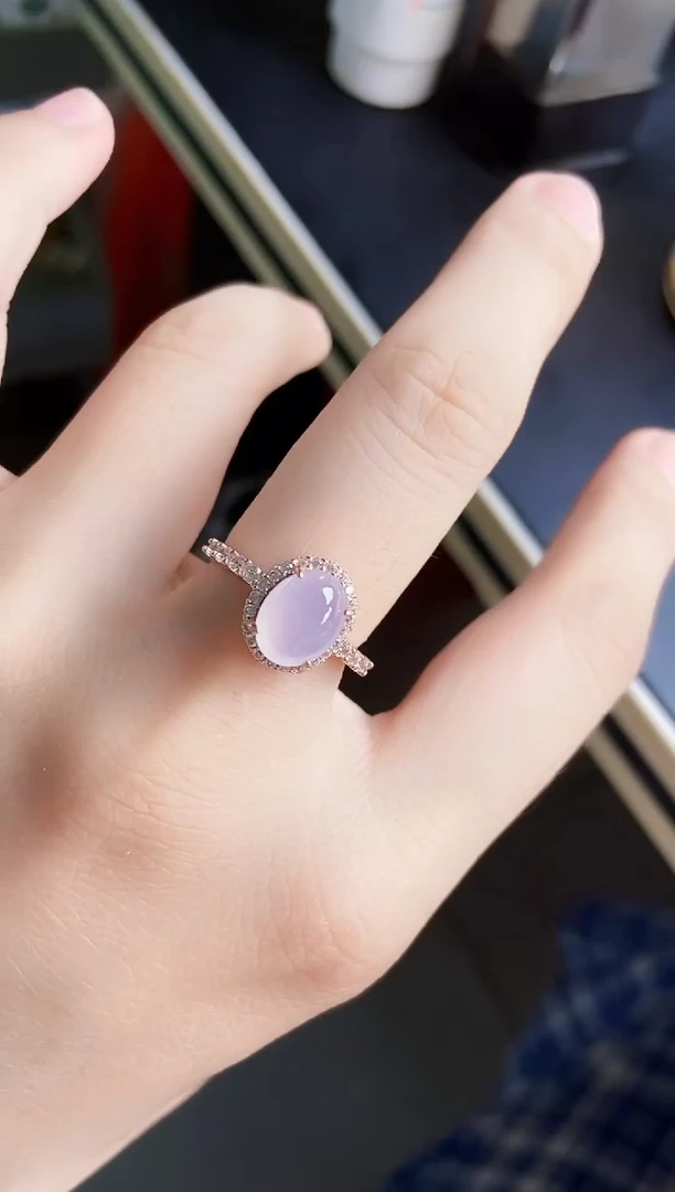 翡翠戒指银S925镶嵌4411