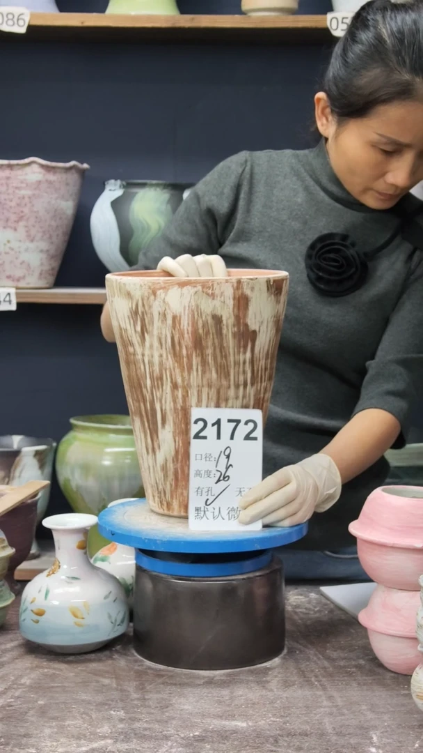 江西景德镇花盆微瑕2172