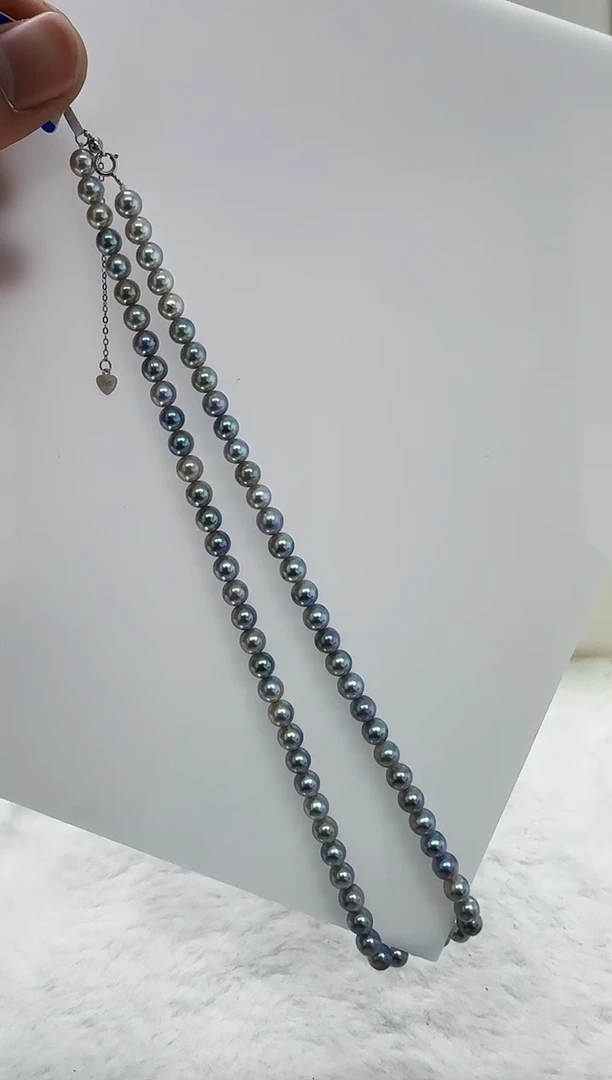 【闪购商品】海水珍珠DA银S925镶嵌t880 灰珠串6