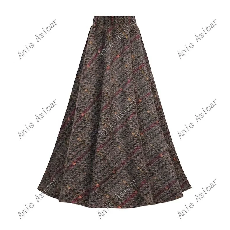 MJ299 秋冬季新款时尚百搭气质显瘦小众半身裙A字大摆裙