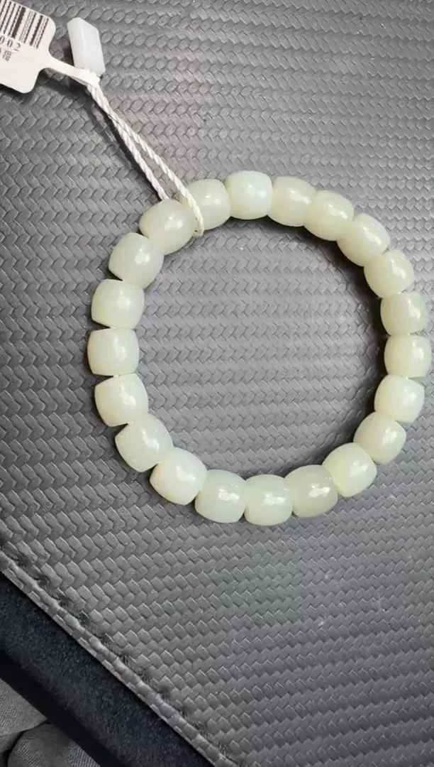 未镶嵌手串和田玉且末近矿微色差卡10直切手串