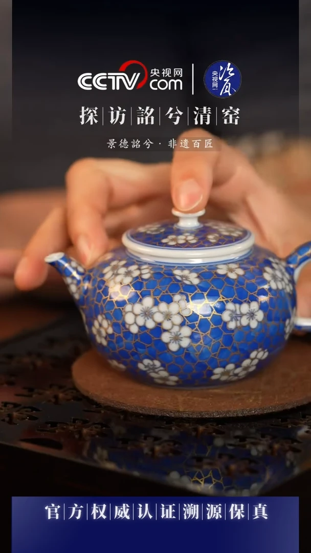 【闪购商品】【网瓷专属】故宫·冰裂纹梅花线圆壶