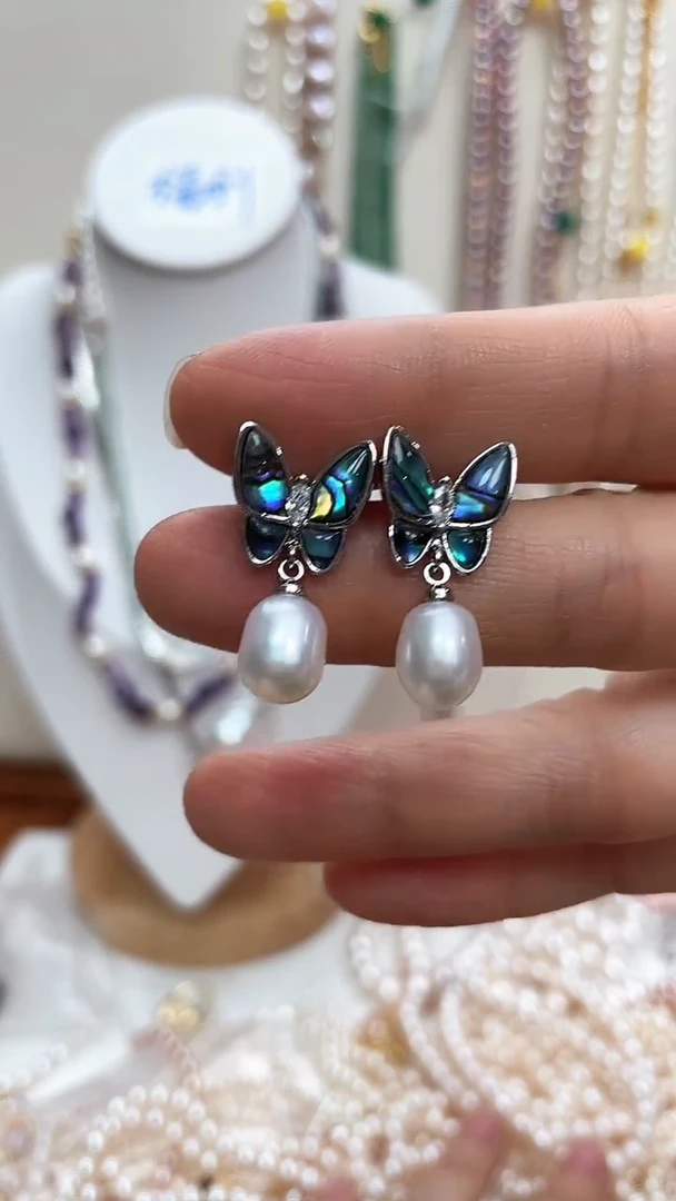 【闪购商品】淡水珍珠耳饰合金珍珠耳饰